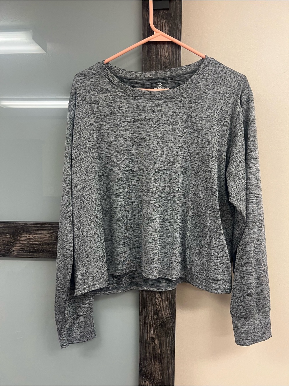 Real Essentials Women's Heather Gray Long Sleeve Tee